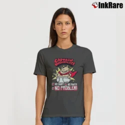 Women’s Captain Underpants No No Pants No Problem Signature T-Shirt in charcoal | Soft, Flattering Fit