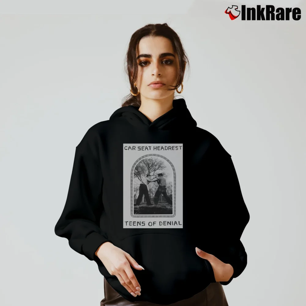 Women’s Car Seat Headrest Teens Of Denial Cozy Hoodie in black | Warm, Structured, Stylish