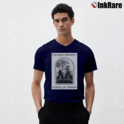 Men’s Car Seat Headrest Teens Of Denial V-Neck Tee in navy | Sharp, Breathable, Everyday Staple