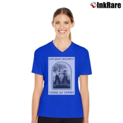 Women’s Car Seat Headrest Teens Of Denial V-Neck Tee in royal blue | Chic Neckline, Soft Texture