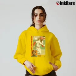 Women’s cardinals ozzie smith football vintage trading card Collectors Cozy Hoodie in yellow | Warm, Structured, Stylish