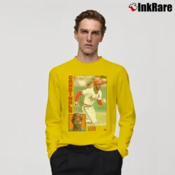 Men’s cardinals ozzie smith football vintage trading card Collectors Long-Sleeve Shirt in yellow | Sleek, Lightweight, Year-Round Wear