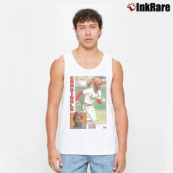 Men’s cardinals ozzie smith football vintage trading card Collectors Tank Top in white | Breathable, Active-Friendly Design