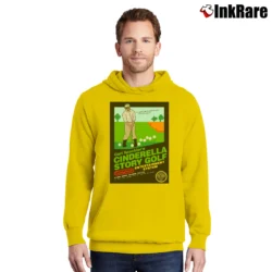Men’s Carl Spackler's Cinderella Story Golf Video Game Pullover Hoodie in yellow | Cozy, Durable, Modern Fit