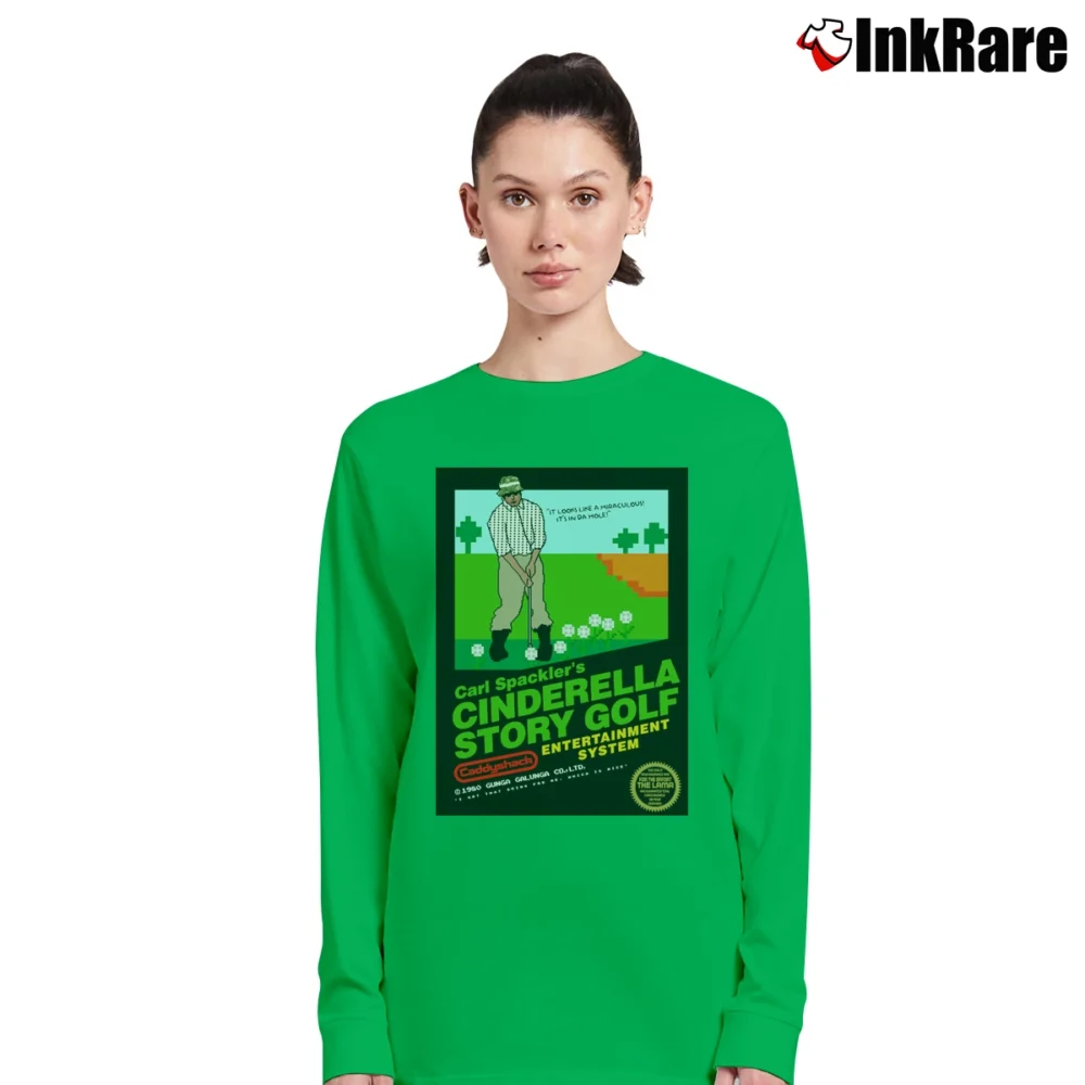 Women’s Carl Spackler's Cinderella Story Golf Video Game Long-Sleeve Top in irish green | Sleek, Versatile, All-Season