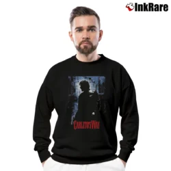 Men’s Carlito’s Way 1993 Movie Poster Crewneck Sweatshirt in black | Cozy Fabric, Clean Style