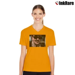 Women’s Carlito's Way Benny Blanco From The Bronx V-Neck Tee in orange | Chic Neckline, Soft Texture