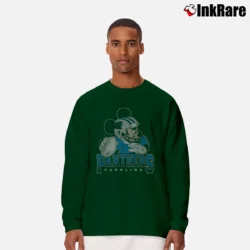 Men’s Carolina Panthers Mickey Mouse Quarterback Long-Sleeve Shirt in forest green | Sleek, Lightweight, Year-Round Wear