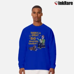 Men’s Carousel Of Progress Tomorrow Disney Fan Gift Long-Sleeve Shirt in royal blue | Sleek, Lightweight, Year-Round Wear