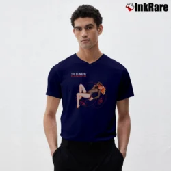 Men’s Cars Candy - o Album Cream V-Neck Tee in navy | Sharp, Breathable, Everyday Staple
