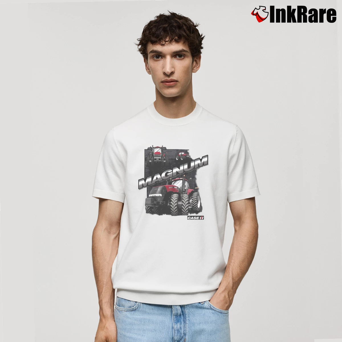 Case IH Magnum International Harvester Men’s Classic Tee in white – Premium Comfort Men’s Case IH Magnum International Harvester Classic T-Shirt in white | Soft, Breathable Everyday Wear