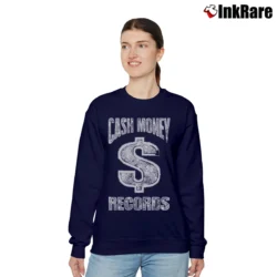 Women’s Cash Money Records Hip Hop Logo Relaxed Sweatshirt in navy | Soft, Laid-Back Vibe