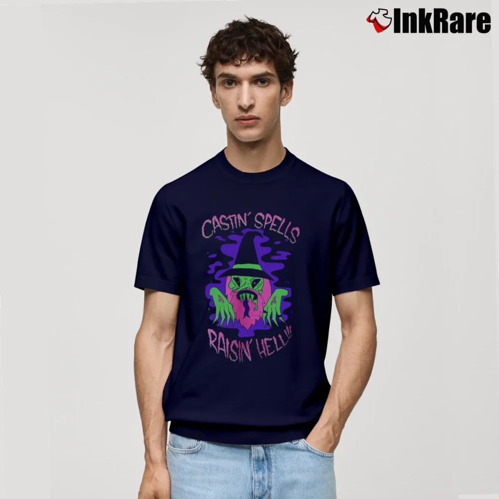 Men’s Castin Spells Raisin Hell Classic T-Shirt in navy | Soft, Breathable Everyday Wear
