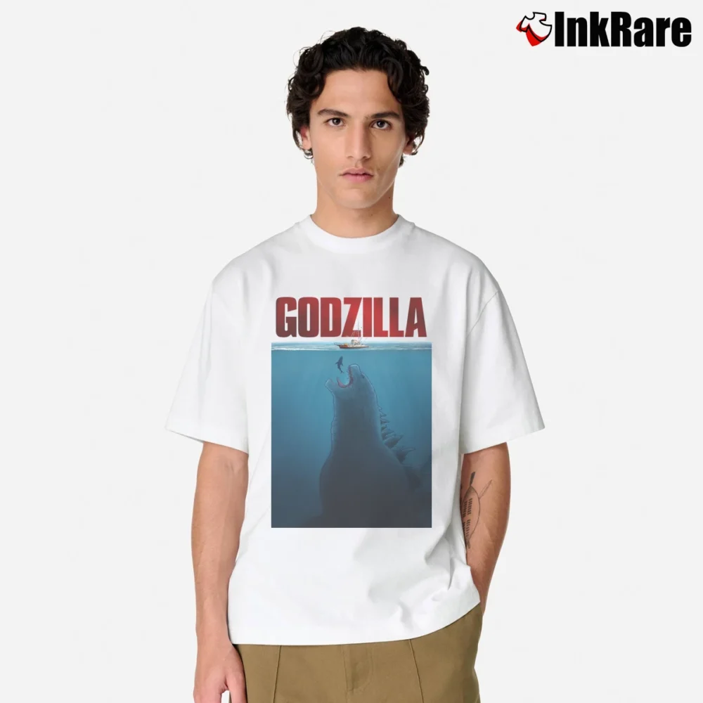 Men’s Casual Godzilla Graphic Classic T-Shirt in white | Soft, Breathable Everyday Wear