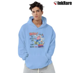 Men’s Cat Beer Belly Help! I'm Falling And I Can't Reach My Beer Funny Pullover Hoodie in light blue | Cozy, Durable, Modern Fit