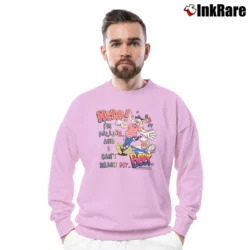 Men’s Cat Beer Belly Help! I'm Falling And I Can't Reach My Beer Funny Crewneck Sweatshirt in light pink | Cozy Fabric, Clean Style