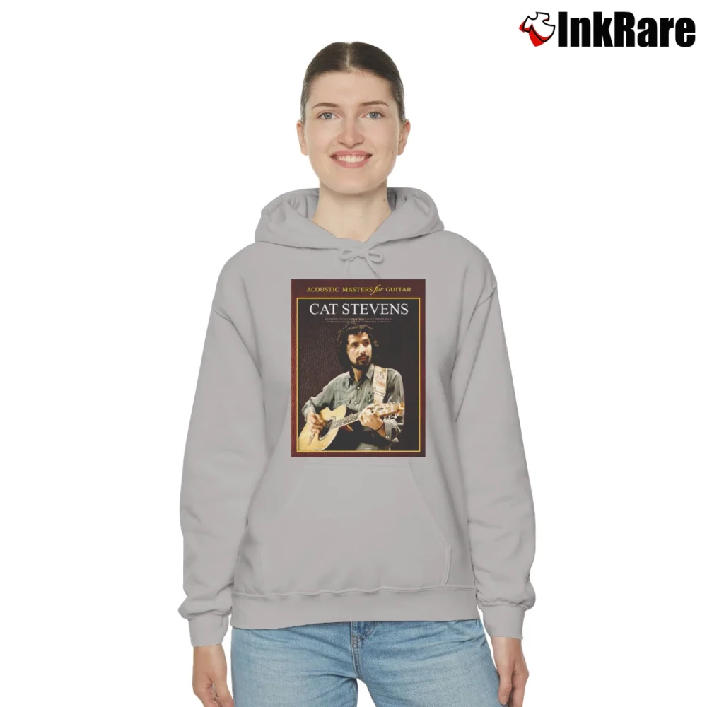Women’s Cat Stevens Acoustic Master Guitar Cozy Hoodie in sport grey | Warm, Structured, Stylish