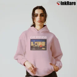 Women’s Cat Stevens Graphic Cozy Hoodie in light pink | Warm, Structured, Stylish