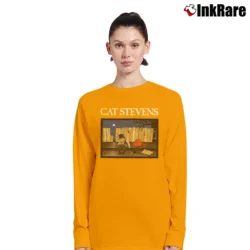 Women’s Cat Stevens Graphic Long-Sleeve Top in orange | Sleek, Versatile, All-Season