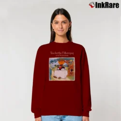 Women’s Cat Stevens Tea For The Tillerman Cool Casual Relaxed Sweatshirt in maroon | Soft, Laid-Back Vibe