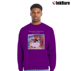 Men’s Cat Stevens Tea For The Tillerman Cool Casual Crewneck Sweatshirt in purple | Cozy Fabric, Clean Style