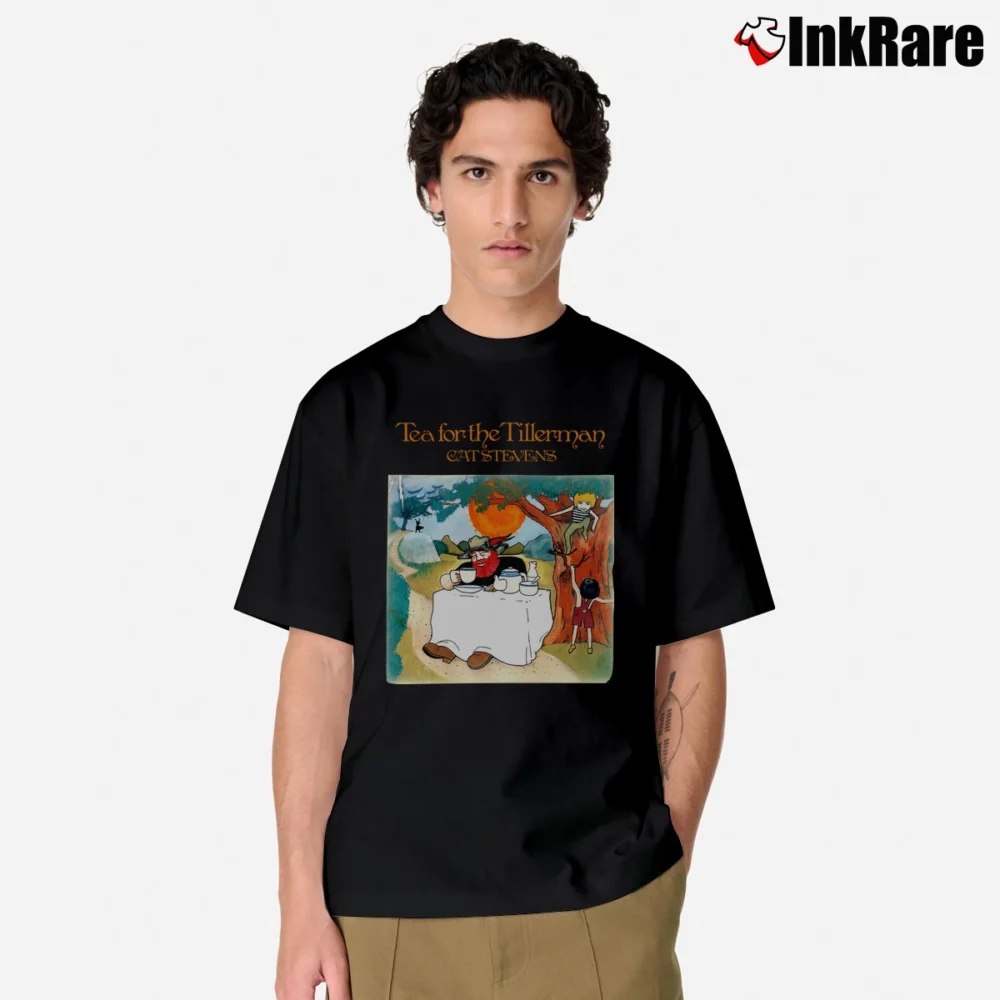 Men’s Cat Stevens Tea For The Tillerman Graphic Classic T-Shirt in black | Soft, Breathable Everyday Wear