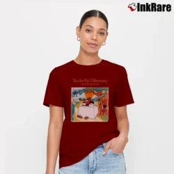 Women’s Cat Stevens Tea For The Tillerman Graphic Signature T-Shirt in maroon | Soft, Flattering Fit