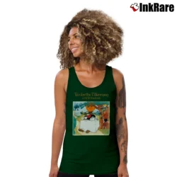 Women’s Cat Stevens Tea For The Tillerman Graphic Tank Top in forest green | Lightweight, Movement-Friendly