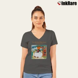 Women’s Cat Stevens Tea For The Tillerman Graphic V-Neck Tee in charcoal | Chic Neckline, Soft Texture