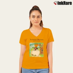 Women’s Cat Stevens Tea For Tillerman Music V-Neck Tee in orange | Chic Neckline, Soft Texture