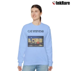 Women’s Cat Stevens Teaser And The Firecat Classic Relaxed Sweatshirt in light blue | Soft, Laid-Back Vibe