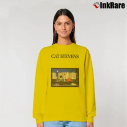Women’s Cat Stevens Teaser Firecat Classic Relaxed Sweatshirt in yellow | Soft, Laid-Back Vibe
