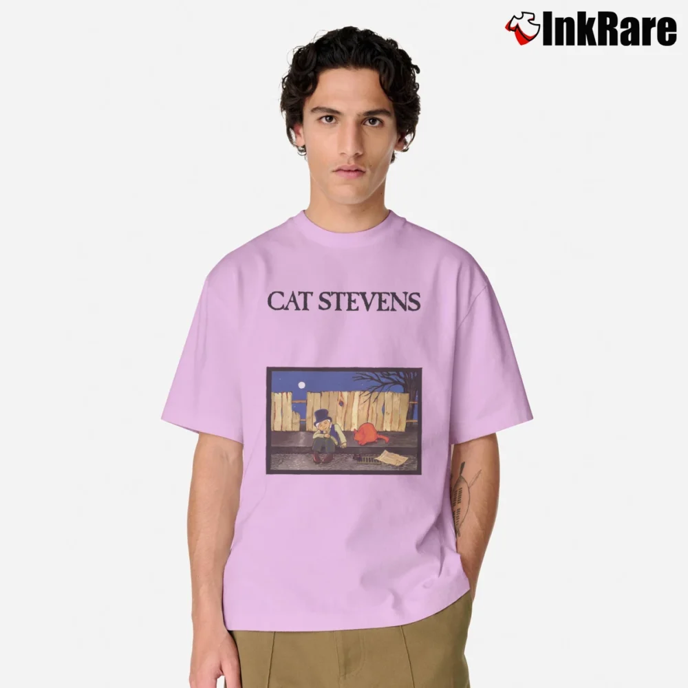 Men’s Cat Stevens Teaser Firecat Classic Classic T-Shirt in light pink | Soft, Breathable Everyday Wear