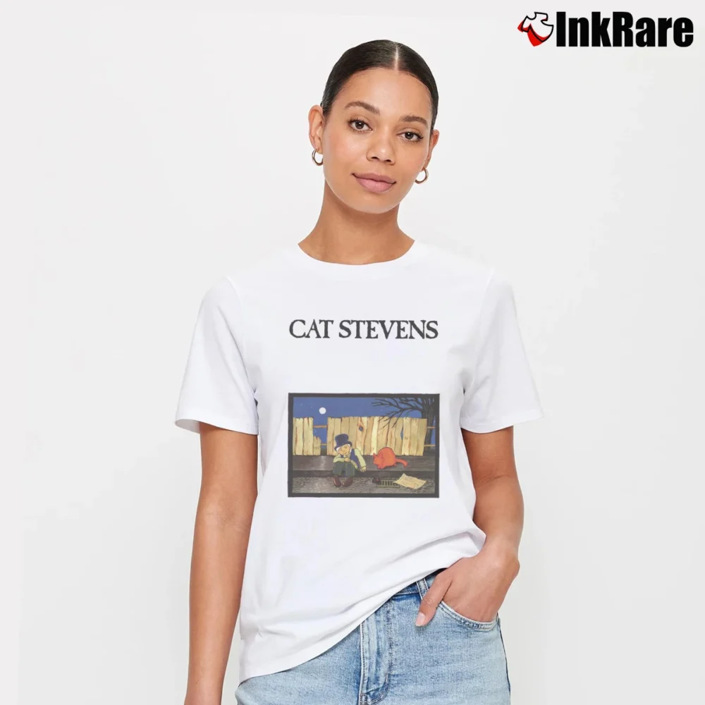 Women’s Cat Stevens Teaser Firecat Classic Signature T-Shirt in white | Soft, Flattering Fit