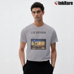 Men’s Cat Stevens Teaser Firecat Classic V-Neck Tee in sport grey | Sharp, Breathable, Everyday Staple