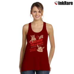 Women’s Catnip Freakout Funny Cat Lover Tank Top in maroon | Lightweight, Movement-Friendly