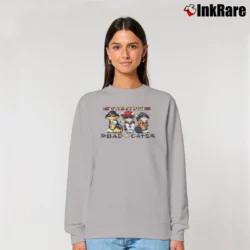 Women’s Cattitude Bad Cats Funny Cartoon Cat Relaxed Sweatshirt in sport grey | Soft, Laid-Back Vibe