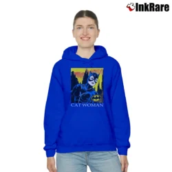 Women’s Catwoman Michelle Pfeiffer 90s Batman Returns Cozy Hoodie in royal blue | Warm, Structured, Stylish