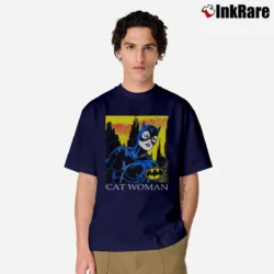 Men’s Catwoman Michelle Pfeiffer 90s Batman Returns Classic T-Shirt in navy | Soft, Breathable Everyday Wear