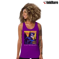 Women’s Catwoman Michelle Pfeiffer 90s Batman Returns Tank Top in purple | Lightweight, Movement-Friendly