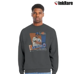 Men’s Cecil Fielder Detroit Tigers Classic Graphic Crewneck Sweatshirt in charcoal | Cozy Fabric, Clean Style