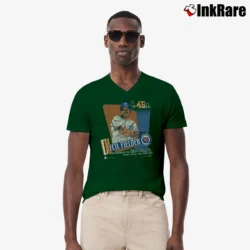 Men’s Cecil Fielder Detroit Tigers Classic Graphic V-Neck Tee in forest green | Sharp, Breathable, Everyday Staple