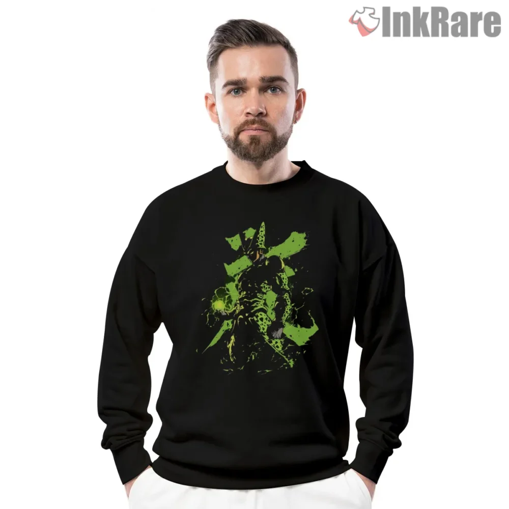 Cell Neon Green Splatter Silhouette Dragon Shirt on graphic shirt for men graphic tee