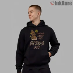 Certified Lover Boy Cartoon Portrait Drake Shirt on black hoodie for men graphic tee