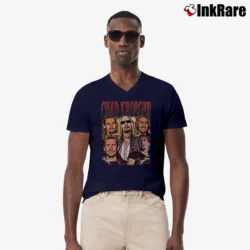 Men’s Chad Kroeger Bootleg Vintage V-Neck Tee in navy | Sharp, Breathable, Everyday Staple