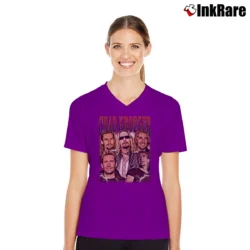 Women’s Chad Kroeger Bootleg Vintage V-Neck Tee in purple | Chic Neckline, Soft Texture