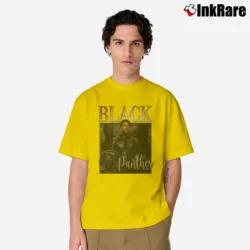 Men’s Chadwick Boseman Black Panther Avengers Marvel Movie Classic T-Shirt in yellow | Soft, Breathable Everyday Wear