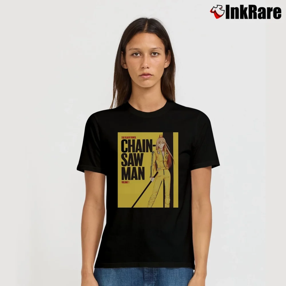 Women’s Chainsaw Man Kill Bill Parody T-Shirt in black | Soft, Flattering Fit