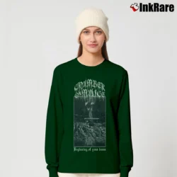 Women’s Chamber Of Malice Beginning Of Your Doom Graphic Metal Long-Sleeve Top in forest green | Sleek, Versatile, All-Season