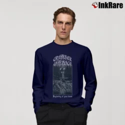 Men’s Chamber Of Malice Beginning Of Your Doom Graphic Metal Long-Sleeve Shirt in navy | Sleek, Lightweight, Year-Round Wear
